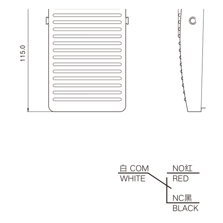 HRF-MD4 dimensions & wiring